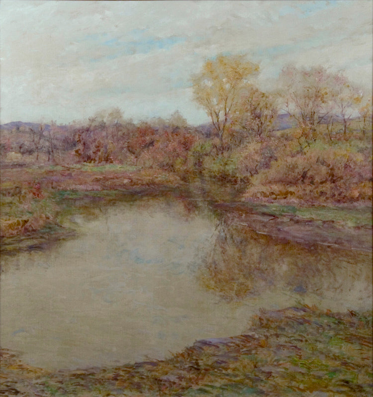 Robert Lewis Reid Pond in Early Autumn 1908 Fine Art Print