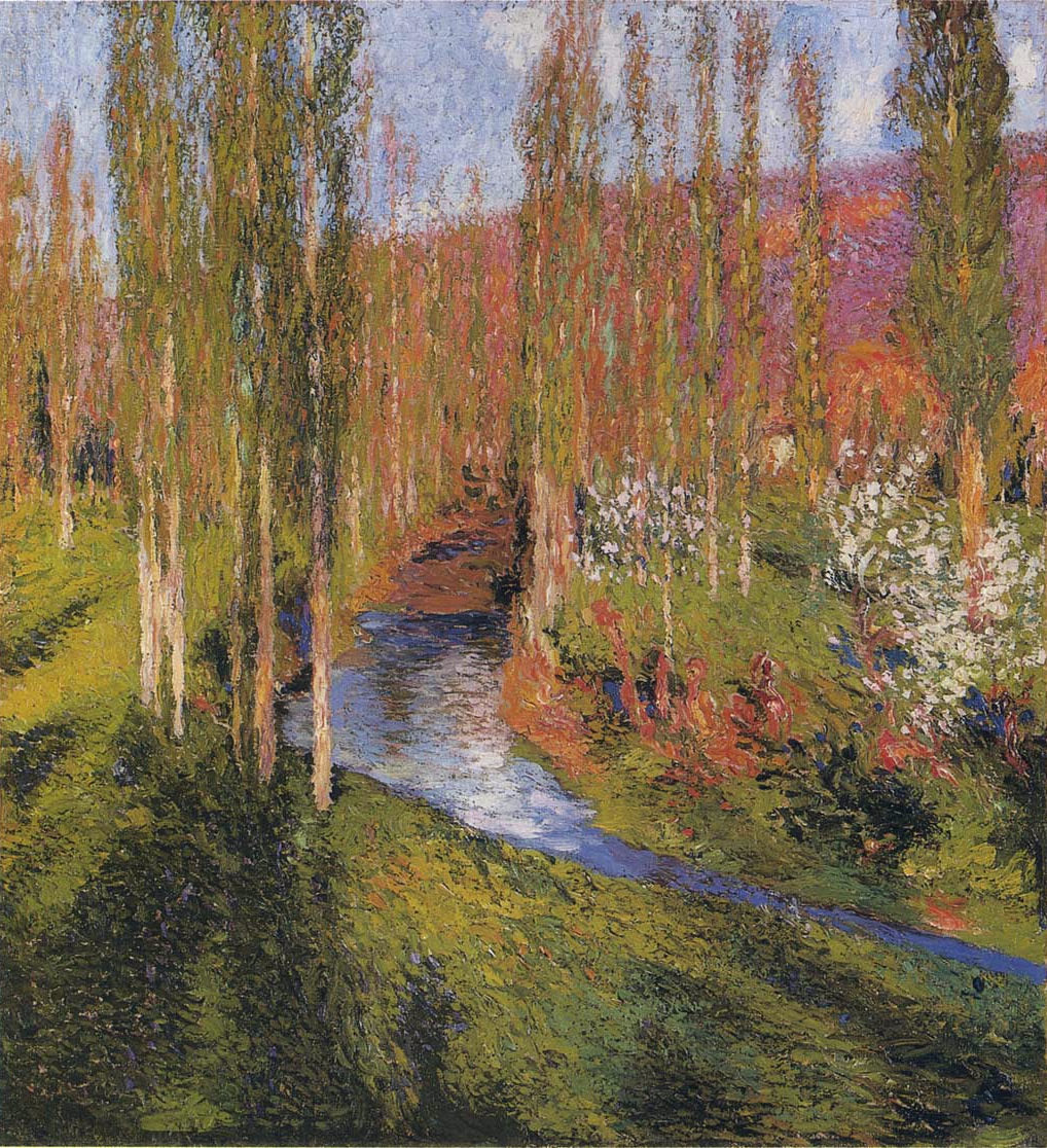 Henri Martin Poplars on the Edge of Vert 1905 Fine Art Print