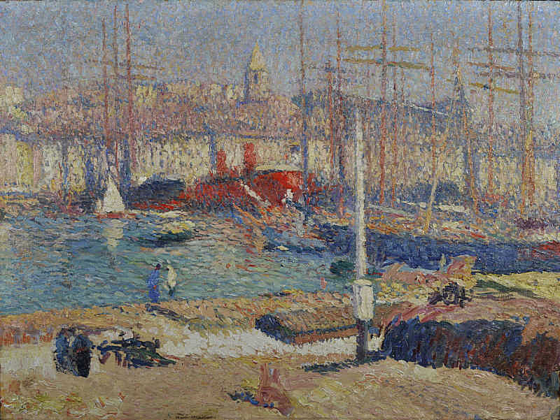 Henri Martin Port of Marseille #4 1918 Fine Art Print
