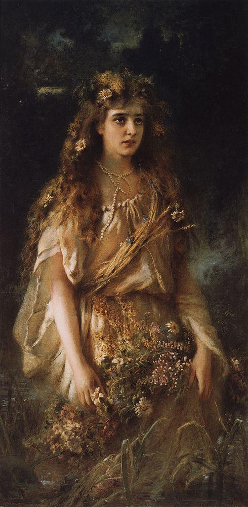 Konstantin Makovsky Portrait #1 1880 Fine Art Print