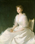 Frank W. Benson Portrait in White 1889 Fine Art Print