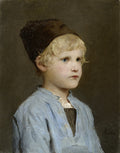 Albrecht Anker Portrait of a boy with cap 1890 Fine Art Print