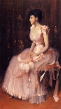 William Merritt Chase Portrait of a Lady in Pink (aka Lady in Pink Portrait of Mrs. Leslie Cotton) 1888-1889 Fine Art Print