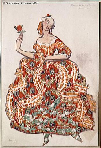 Leon Bakst Portrait of a Lady 1917 Fine Art Print