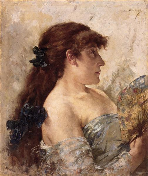 Theo van Rysselberghe Portrait of a Lady with a Fan 1908 Fine Art Print