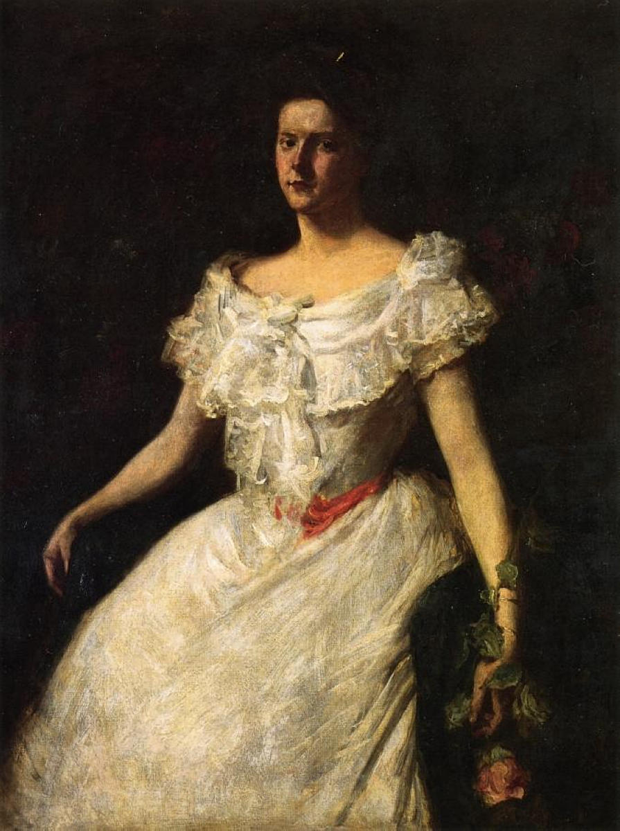 William Merritt Chase Portrait of a Lady with a Rose 1902 Fine Art Print