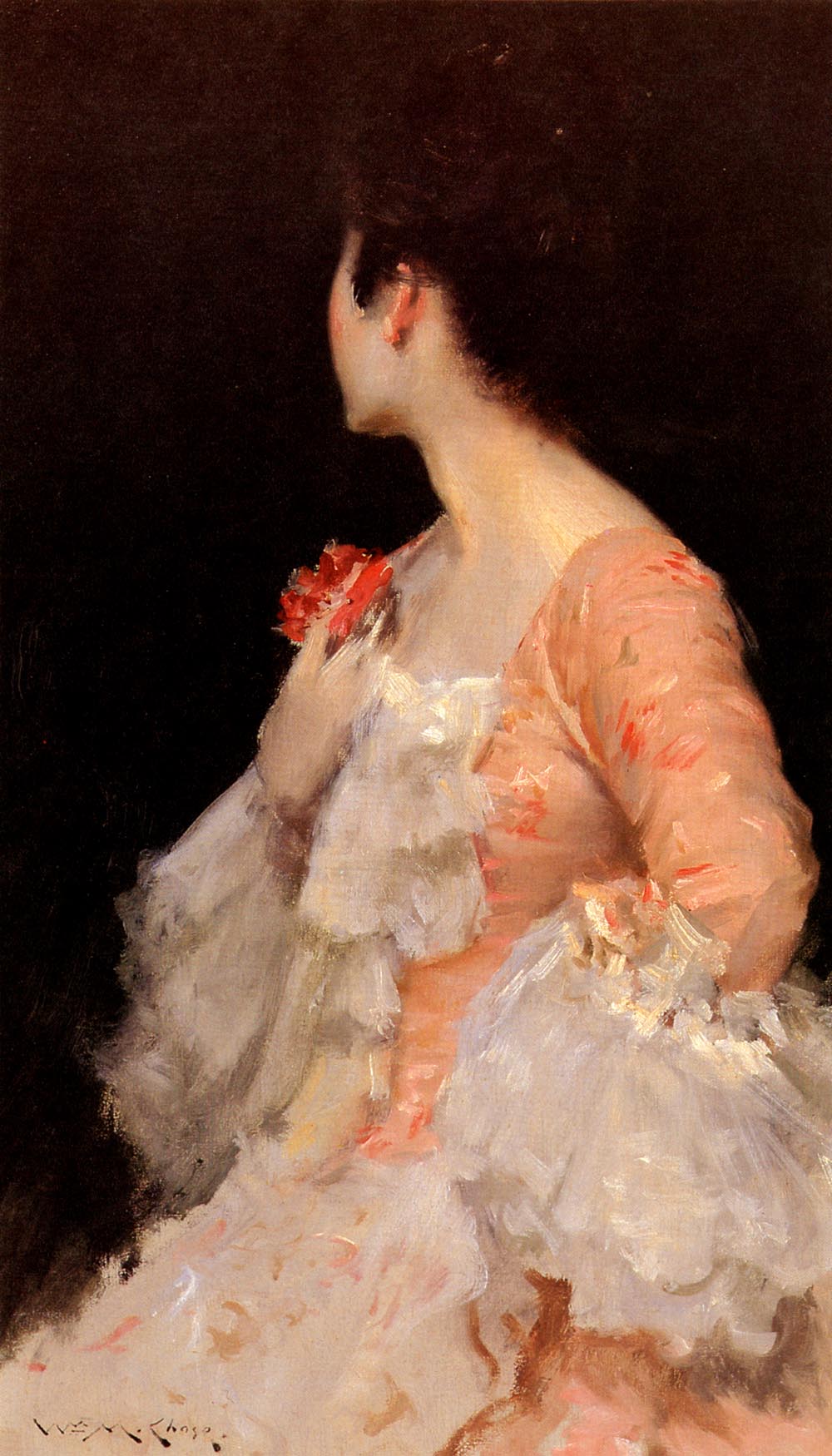 William Merritt Chase Portrait Of A Lady 1890 Fine Art Print
