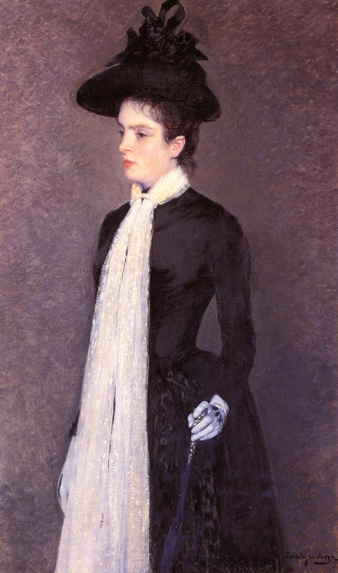 Theo van Rysselberghe Portrait of a Woman in Black 1887 Fine Art Print