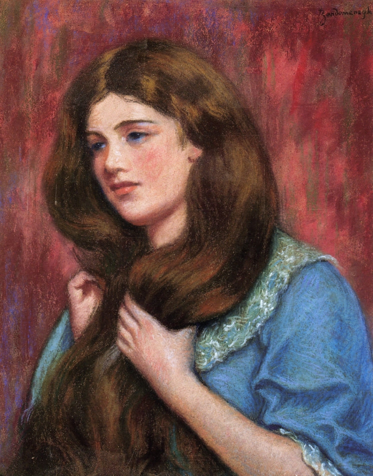 Federico Zandomeneghi Portrait of a Young Beauty 1890 Fine Art Print