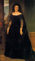 Arnold Böcklin Portrait of The Tragic Actress Fanny Janauschek 1861 Fine Art Print