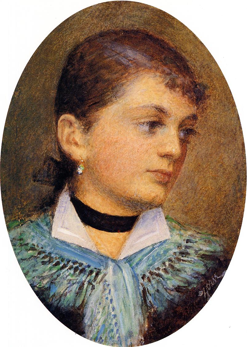 Anders Zorn Portrait of AgusHolzer 1879 Fine Art Print