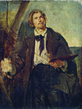 Konstantin Makovsky Portrait of Artist Alexander Popov 1850 Fine Art Print