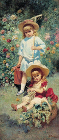 Konstantin Makovsky Portrait of Artist's Children 1882 Fine Art Print