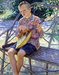 Nikolay Bogdanov Belsky Portrait of Artist's Son, Klaus Erhardt 1931 Fine Art Print