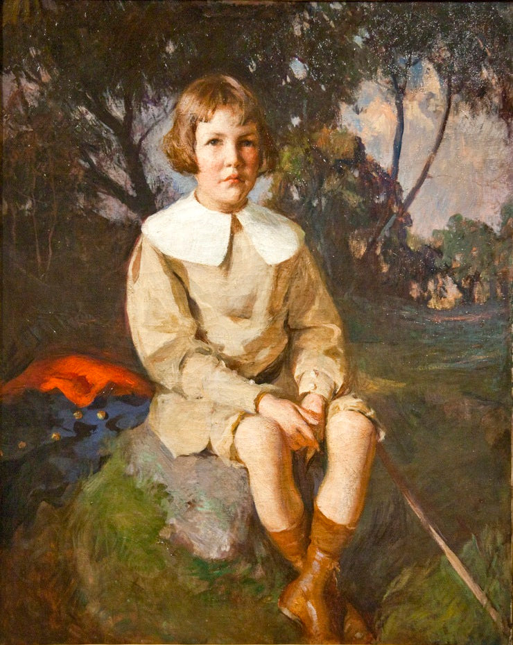 Frank W. Benson Atherton Loring Jr. Age 6 of Boston's Duxbury, Massachusetts 1906 Fine Art Print