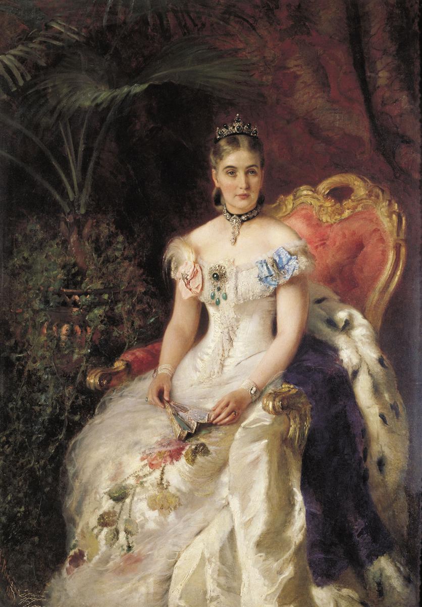 Konstantin Makovsky Portrait of Countess Maria Mikhailovna Volkonskaya 1905 Fine Art Print