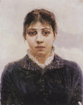 Vasily Surikov Portrait of E. A. Surikova 1887 Fine Art Print