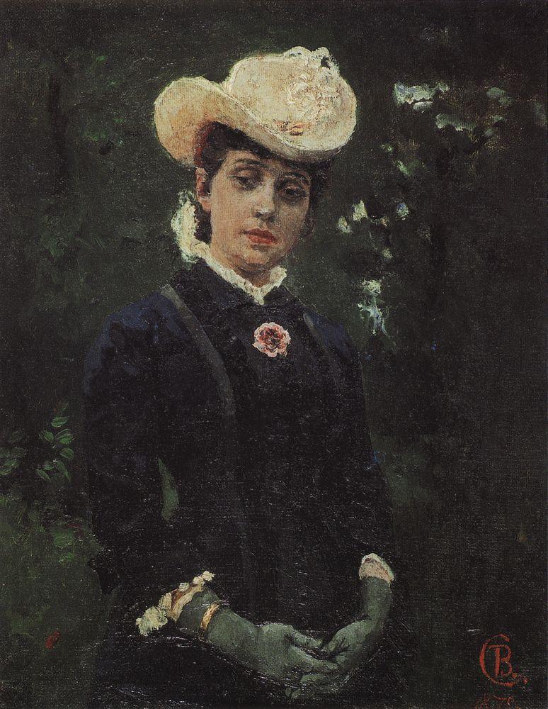 Vasily Surikov Portrait of E. K. Deryagina 1879 Fine Art Print