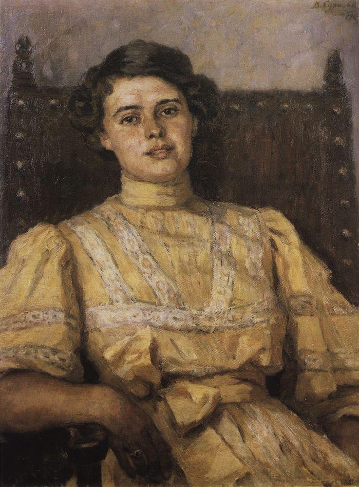 Vasily Surikov Portrait of E. N. Sabashnikova 1907 Fine Art Print