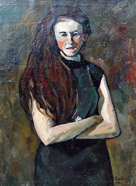 Ilya Mashkov Portrait of Emma Ribarik 1920 Fine Art Print