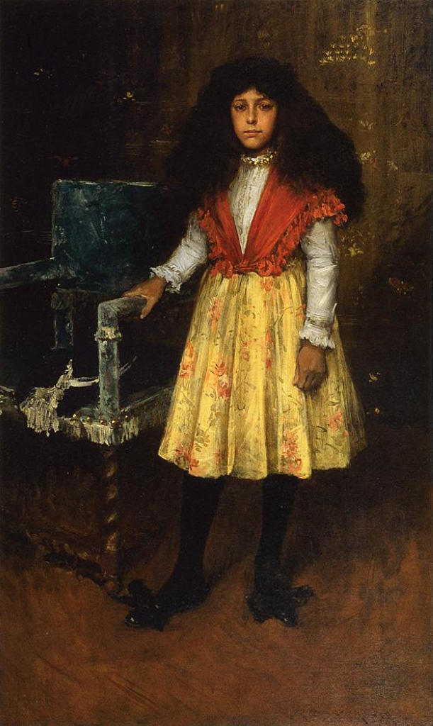 William Merritt Chase Portrait of Erla Howell (Little Miss H.) 1886 Fine Art Print