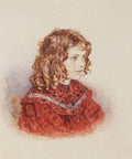 Vasily Surikov Portrait of Girl with Red Dress 1894 Fine Art Print