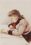 Vasily Surikov Portrait of K. M. Verkhoturova 1890 Fine Art Print