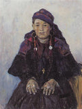Vasily Surikov Portrait of Khakasy 1909 Fine Art Print