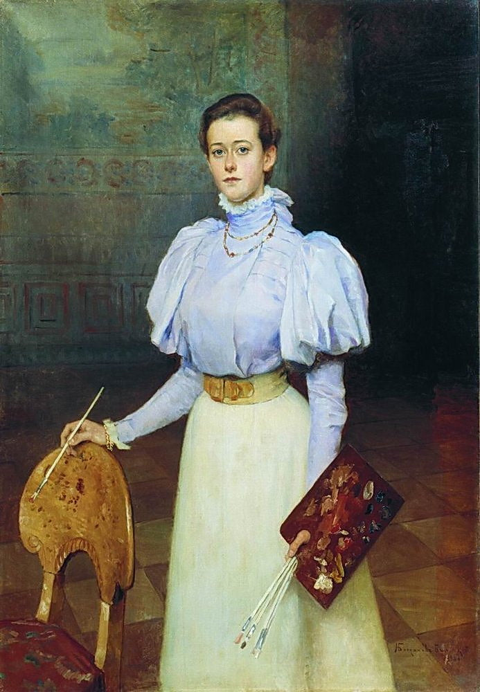 Nikolay Bogdanov Belsky Portrait of M.Sheremetova 1898 Fine Art Print