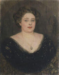 Vasily Surikov Portrait of M. Velichkina, nee Baroness von Klodt Yurgensburg 1914 Fine Art Print