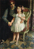 Theo van Rysselberghe Portrait of Madame Goldner Max and Her Daughter Juliette 1915 Fine Art Print