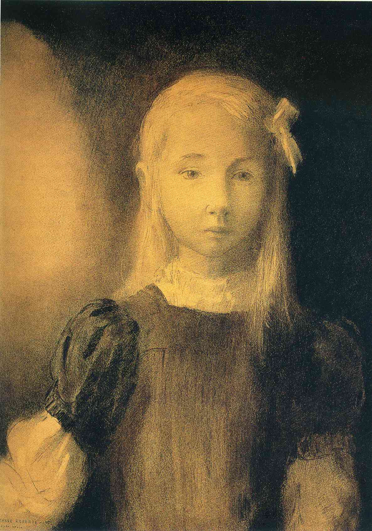 Odilon Redon Portrait of Mademoiselle Jeanne Roberte de Domecy 1905 Fine Art Print
