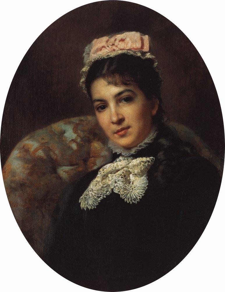 Konstantin Makovsky Portrait of Margarita Savina 1875 Fine Art Print