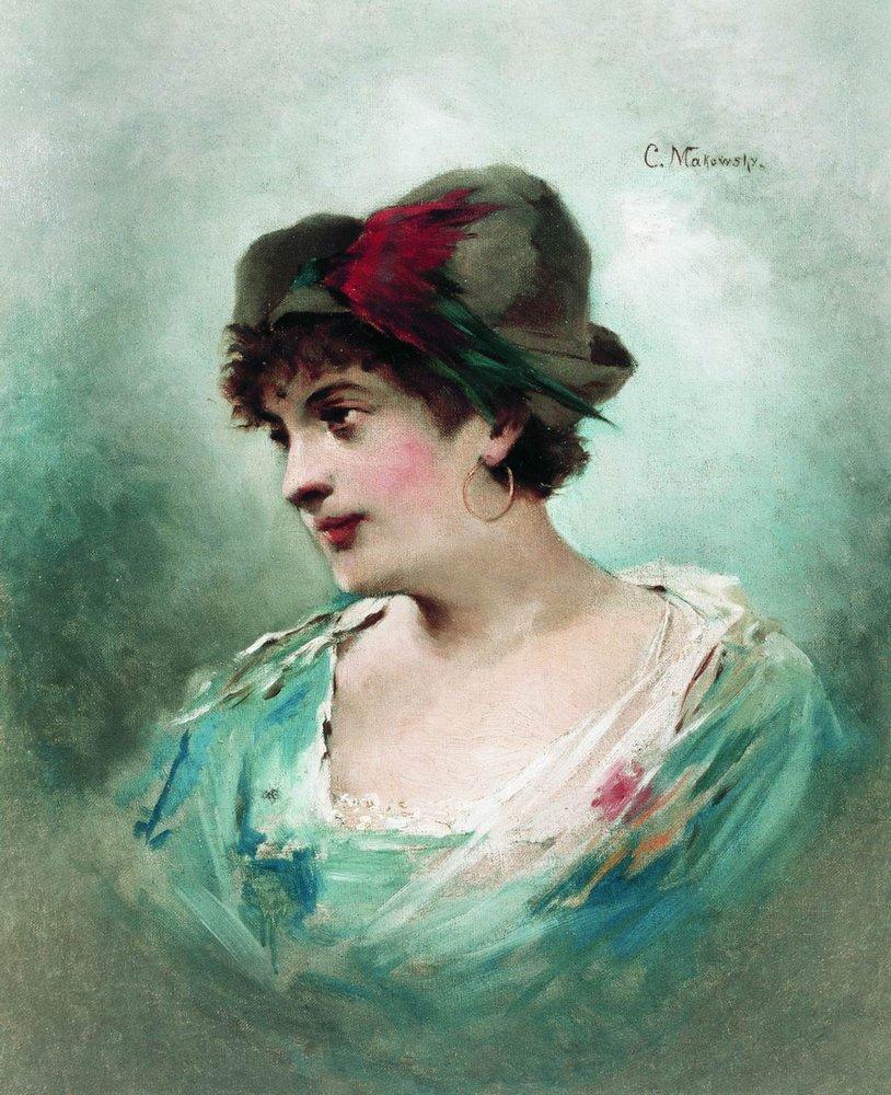 Konstantin Makovsky Portrait of Maria Petipa 1900 Fine Art Print