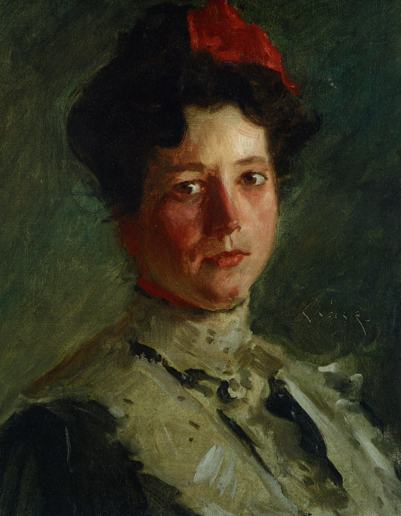 William Merritt Chase Portrait of Martha Walter 1908 Fine Art Print