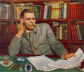 Nikolay Bogdanov Belsky Portrait of Maxim Gorky 1940 Fine Art Print