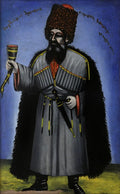 Niko Pirosmani Man with a horn for drinking wine (Portrait of Meliton Chkheidze) 1906 Fine Art Print