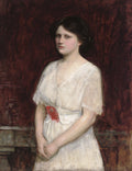John William Waterhouse Portrait of Miss Claire Kenworthy 1884-1900 Fine Art Print