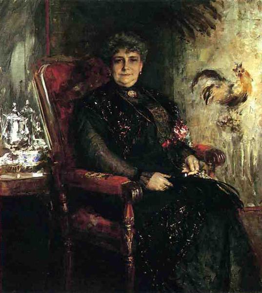 William Merritt Chase Portrait of Mme. E.H. Bensel 1912 Fine Art Print
