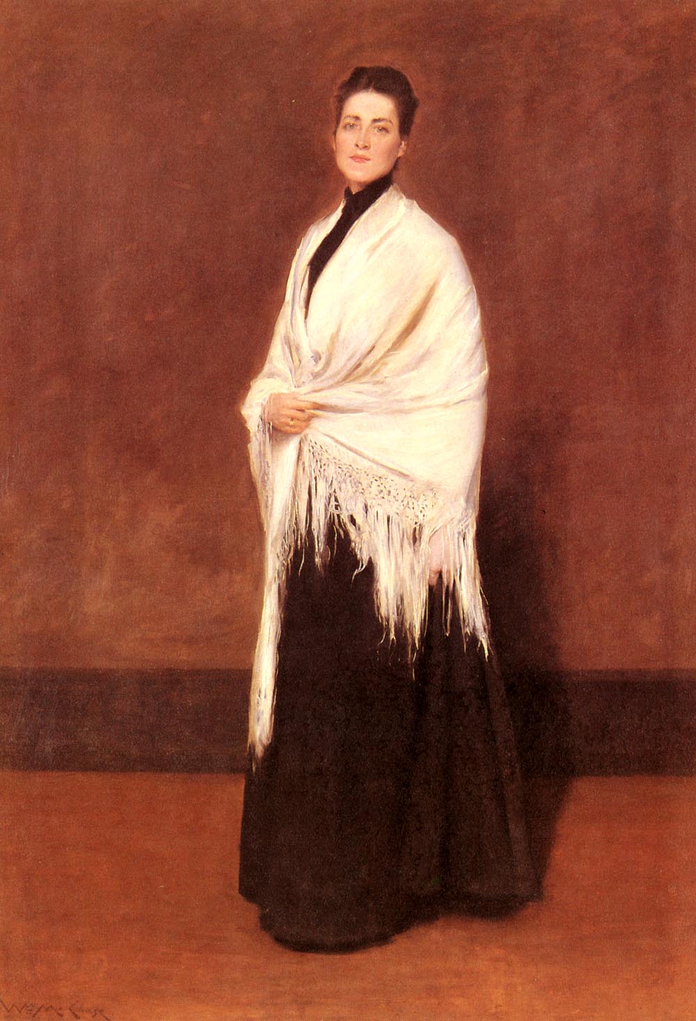 William Merritt Chase Portrait of Mrs. C 1893 Fine Art Print