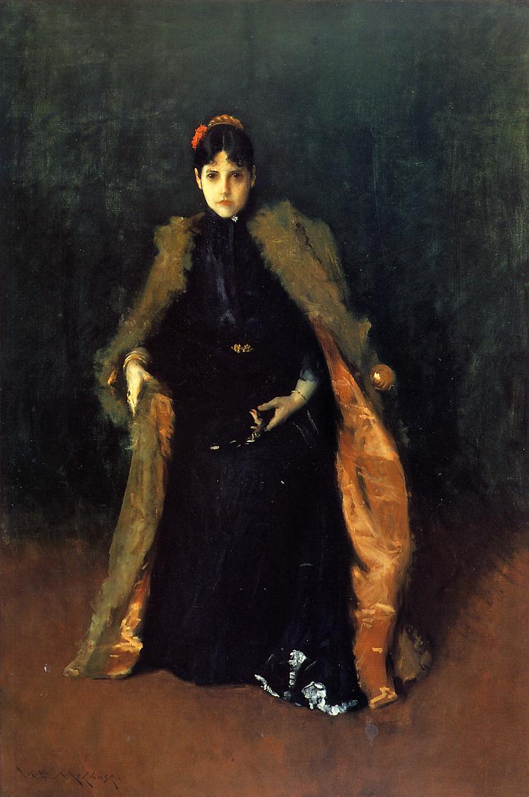 William Merritt Chase Portrait of Mrs.C. (Alice Gerson Chase) 1890-1895 Fine Art Print
