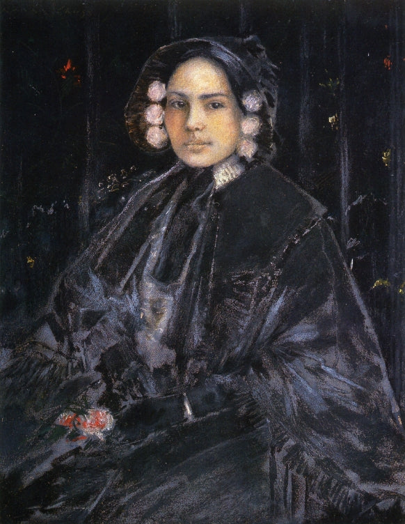 William Merritt Chase Portrait of Mrs. Julius Erson 1890 Fine Art Print