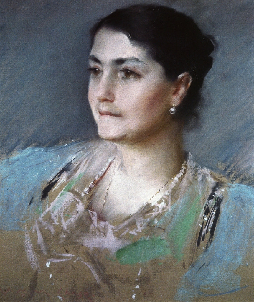 William Merritt Chase Portrait of Mrs. William Chase 1900 Fine Art Print