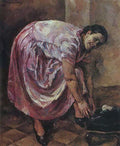 Pyotr Konchalovsky Portrait of Natalia Petrovna Konchalovsky, the Artist's Daughter (in Pink Dress) 1925 Fine Art Print