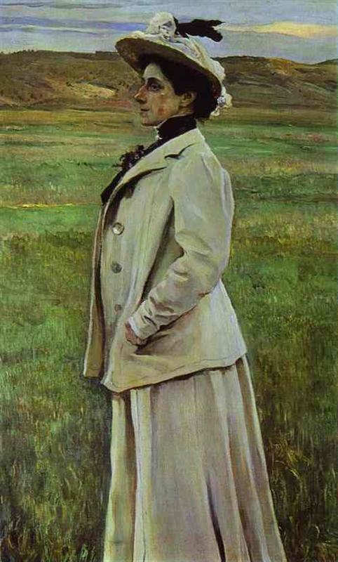 Mikhail Nesterov Portrait of Natalia Yashvil 1905 Fine Art Print