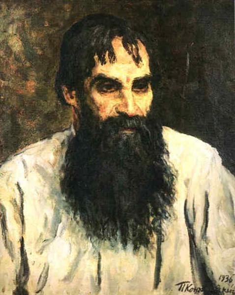 Pyotr Konchalovsky Portrait of National Artist, a Woodcarver, A. Ershov 1936 Fine Art Print