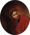 Konstantin Makovsky Portrait of O.Makovskaya 1864 Fine Art Print