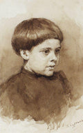 Vasily Surikov Portrait of O. V. Surikova 1885 Fine Art Print