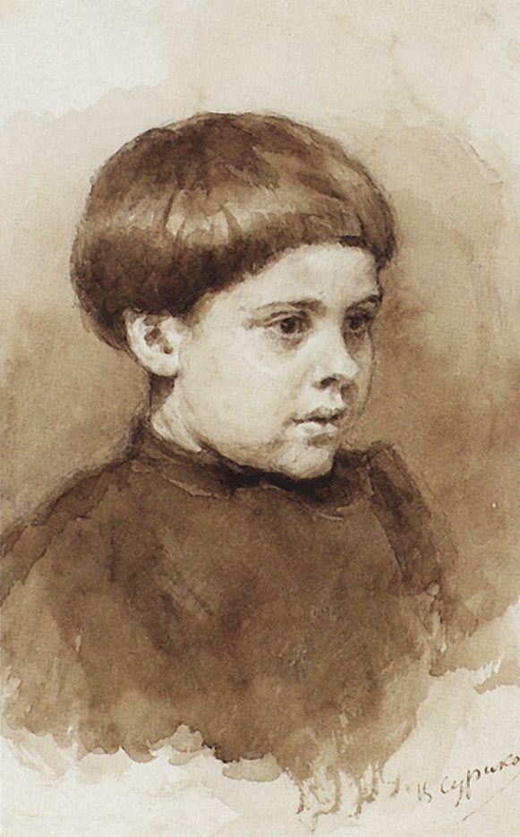 Vasily Surikov Portrait of O. V. Surikova 1885 Fine Art Print