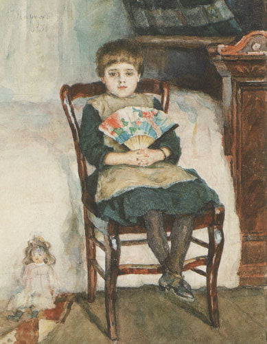 Vasily Surikov Portrait of Olga Surikova in Childhood 1883 Fine Art Print